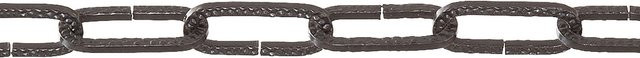 Conacord Zierkette aus Stahl in Schwarz, gehämmert, Durchmesser: 3 mm, Länge: 29 mm, Meterware - Bild 1