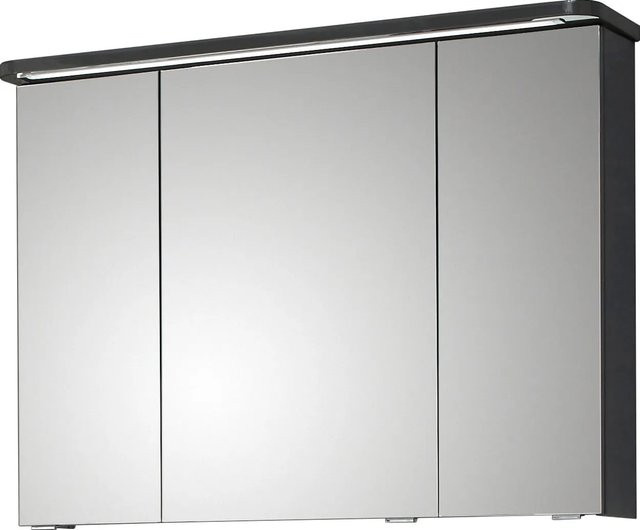 Pelipal Spiegelschrank Serie 4005 in Quarzgrau Hochglanz mit Soft-Close-Türen und Wandmontage, Breite: 90 cm, Höhe: 72,2 cm, Tiefe: 15 cm - Bild 1