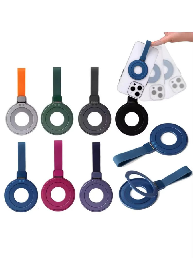 VYOPBC Magnetischer MagSafe Handy-Griff mit 360 Grad Rotation und Metallring für iPhone 17/16 Pro Max, Grau - Bild 5