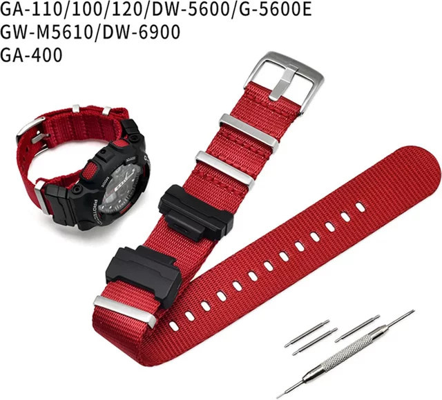 Casio Uhrenarmband Nylon, Schwarz, Unisex - Bild 1