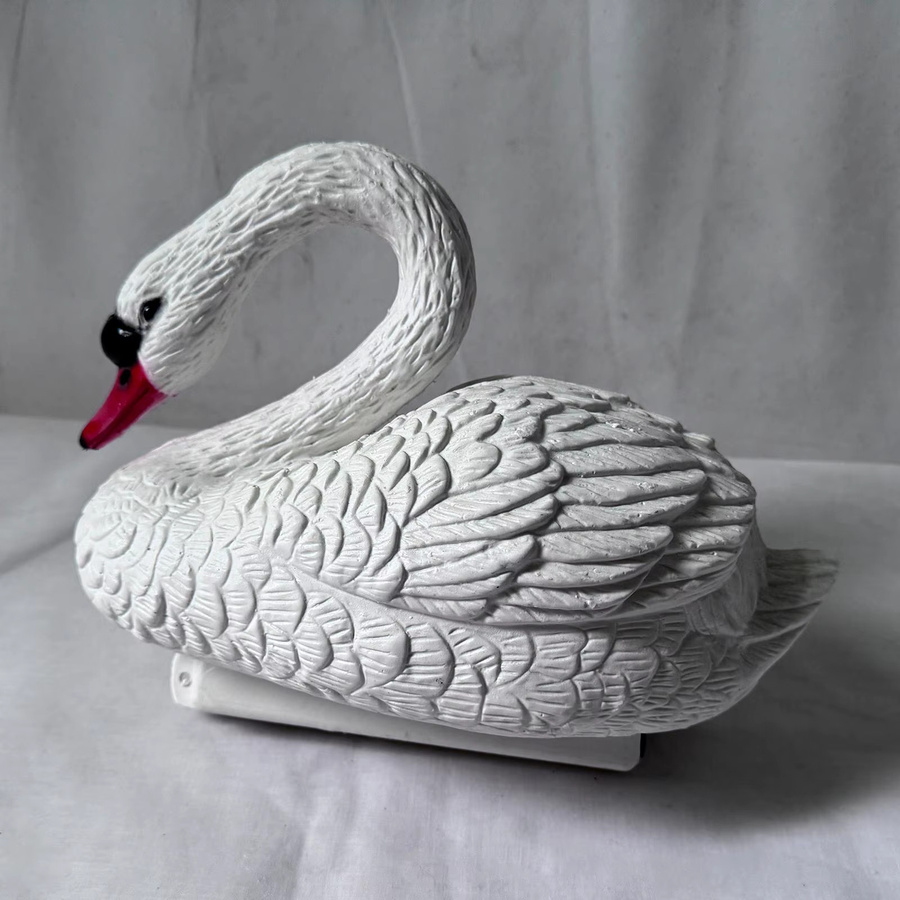 Schwimmende Schwan Figur von homyl in Weiß zur Dekoration für deinen Gartenteich, B/T/H: 30,0 x 21,0 cm - Bild 3
