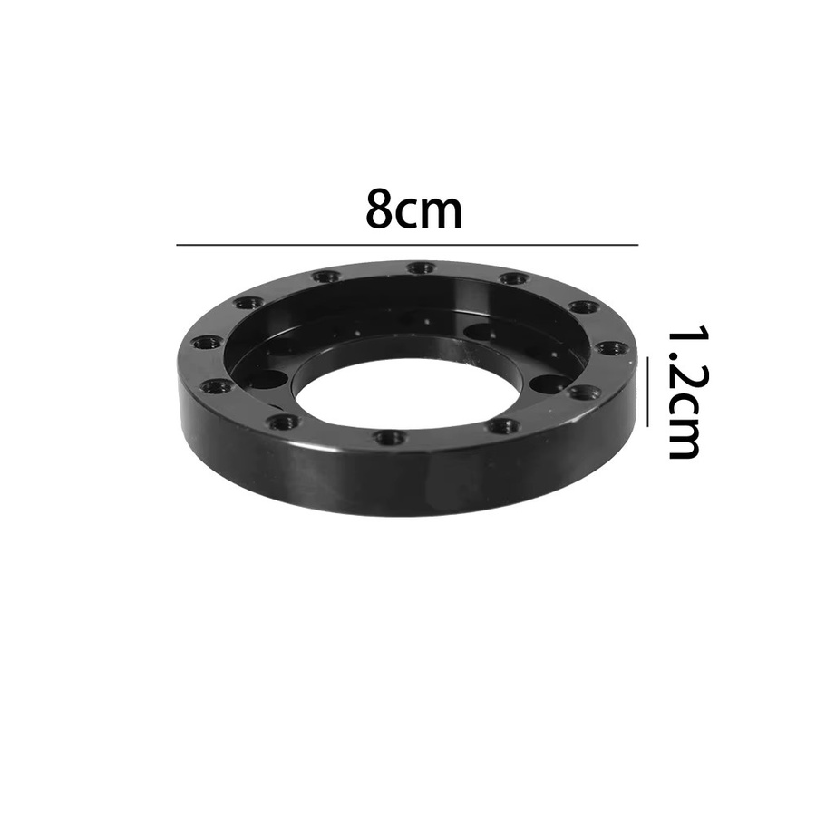 Logitech G25 G27 Racing Lenkrad Modifikations-Set mit 24-Loch Adapter und 70 mm Lenkrad-Platte aus Aluminium in Schwarz und Silber - Bild 2