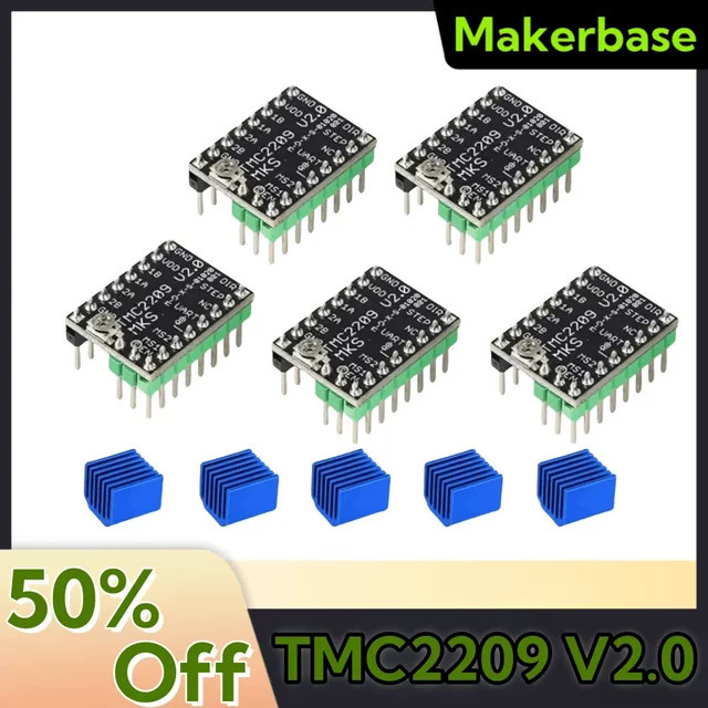 MKS TMC2209 Schrittmotortreiber StepStick 2,5 A UART extrem leise für Sgenl Genl Robin Nano 3D-Drucker - Bild 1