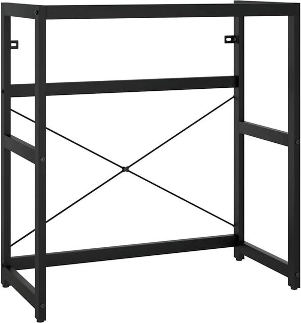 vidaXL Badezimmer Waschtischgestell aus Metall in Schwarz, Industrial Design, B/T/H: 79 x 38 x 83 cm - Bild 1
