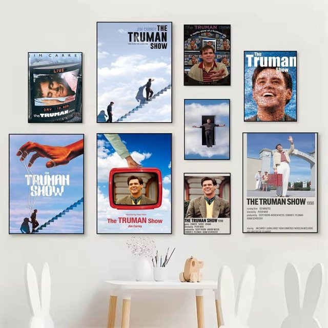 The Truman Show Film Poster Wandaufkleber Mehrfarbig Bilibili Wanddekoration aus Papier - Bild 1