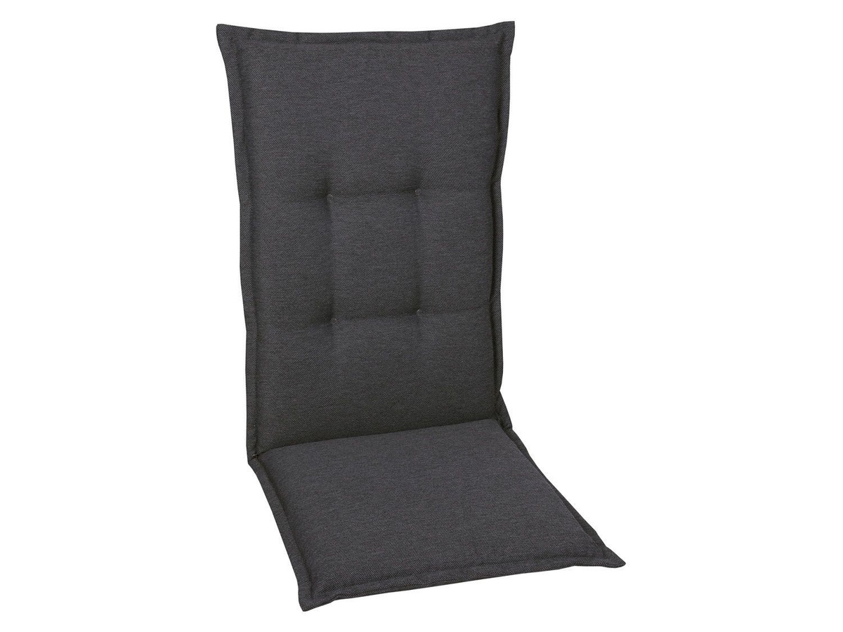 GO-DE TEXTIL Gartenauflage Uni für Hochlehner, 2er Set, Anthrazit - Bild 2