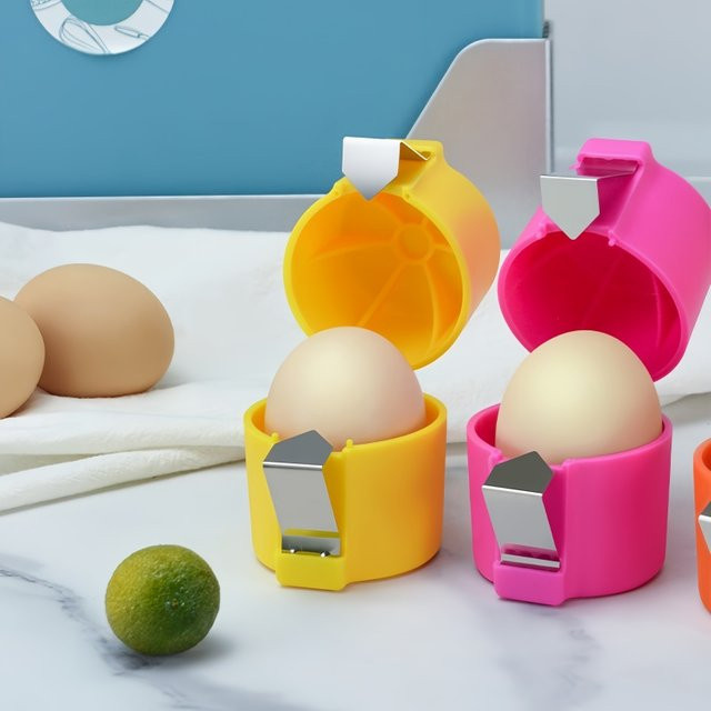 Eierseparator Eier Trenner aus Kunststoff in Gelb, Orange oder Rosarot für die Küche und zum Backen - Bild 1