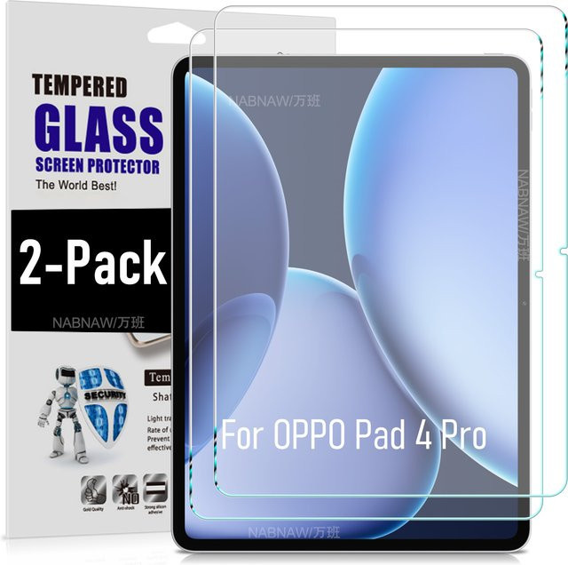 2 Stück Displayschutz aus gehärtetem Glas für OPPO Pad 4 Pro 13,2, transparent, kratzfest mit Ölbeschichtung - Bild 1
