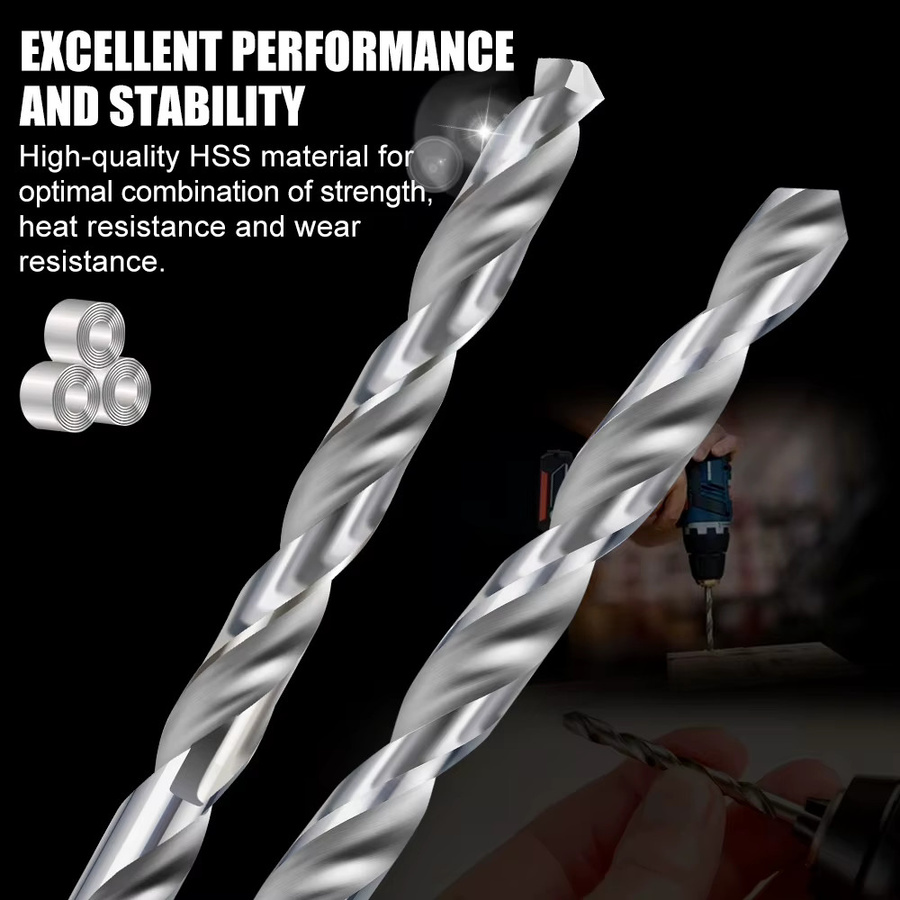 XCAN HSS Mini-Spiralbohrer Set in Silber, 20/21 Stück für Präzisionshandwerk, Schmuck und Uhrenreparatur, Durchmesser: 0,3 mm bis 1,6 mm - Bild 3