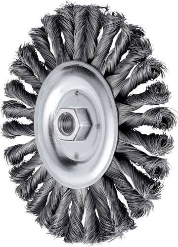 PFERD Kombitwist Rundbürste gezopft RBG HD für Winkelschleifer, Farbe: Silber, Durchmesser: 17,8 cm, Bohrung: M14, Drahtmaterial: Stahl - Bild 1