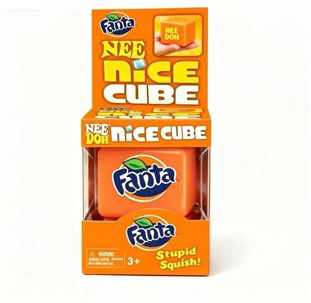 NeeDOH Modell Weiches Squishy Spielzeug, Würfel, orange - Bild 1