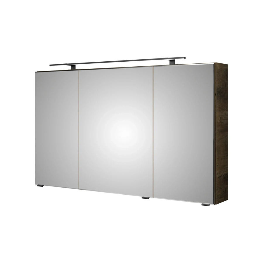 Pelipal Spiegelschrank Quantum 07 Eiche Ribbeck Quer in Braun mit LED-Beleuchtung, Sensor-Schalter und Steckdose, B/H/T: 120 x 76 x 35 cm - Bild 2