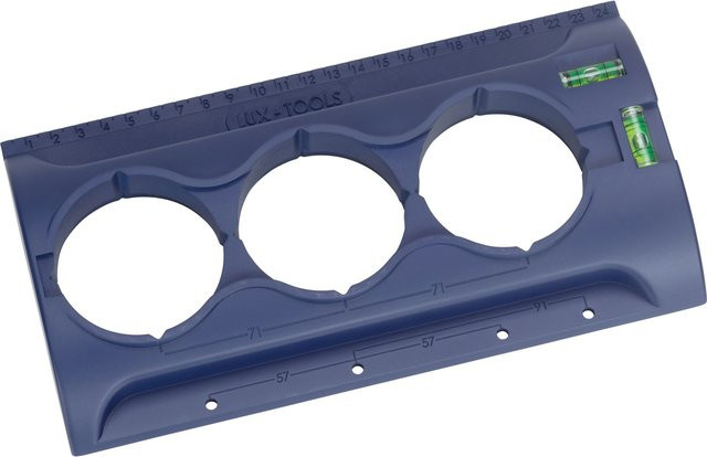 LUX-TOOLS Trockenbauschablone aus Kunststoff in Blau mit Ø 68 mm - Bild 1