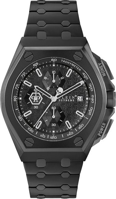 Philipp Plein Chronograph, Quarz, Edelstahl, Schwarz, 44 mm, Herren - Bild 1