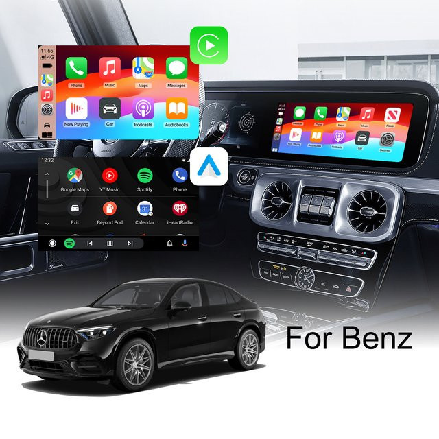 Ezonetronics Kabelloses CarPlay und Android Auto Nachrüstkit für Mercedes Benz NTG6.0 und MBUX System ab 2019, Schwarz - Bild 1