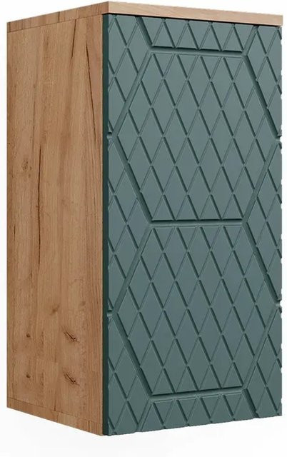 Vicco Hängeschrank Irma Badezimmer in Eiche mit Grün und Gold, B: 30 cm, H: 59 cm, 2 Fächer - Bild 2
