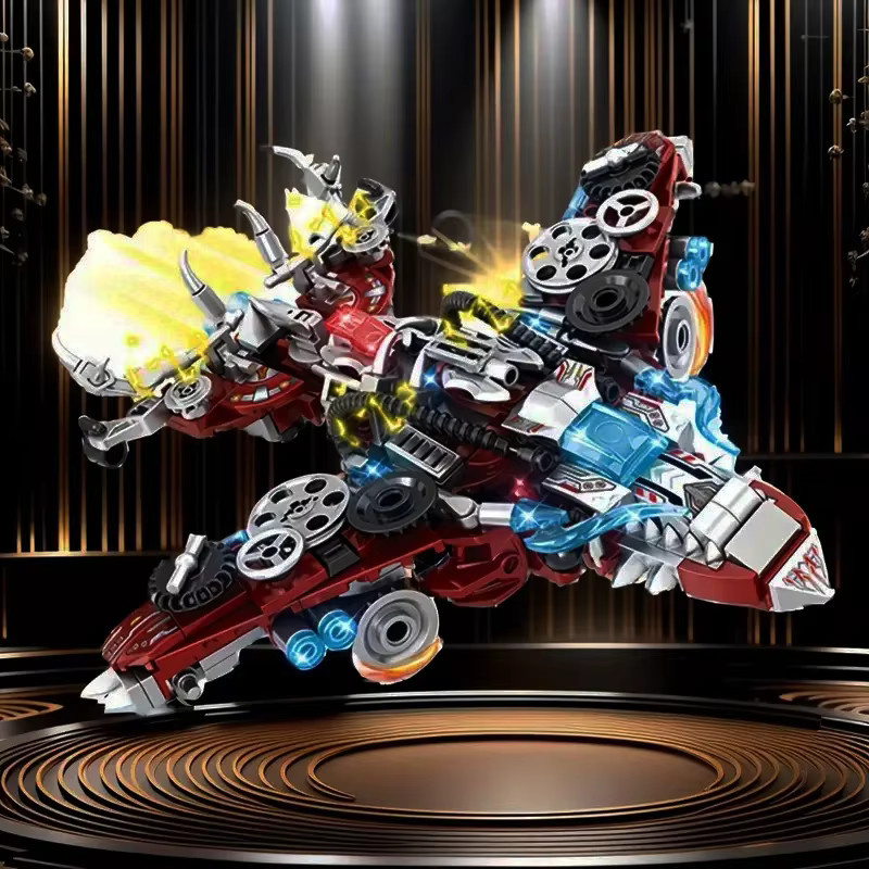 wishiot Dinosaurier Mecha Gebäude Set, 422 Teile, Bausteine - Bild 5