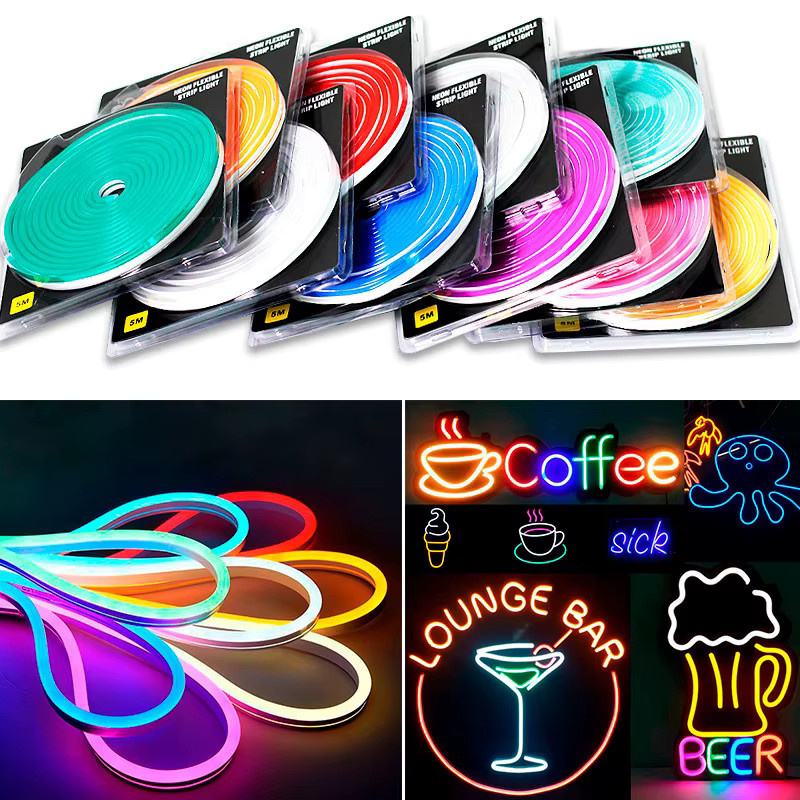 Flexibles LED-Silikon-Neonlicht 12 V, wasserdichter LED-Streifen für den Außenbereich, 5 m Länge, 2835 LED-Typ - Bild 1