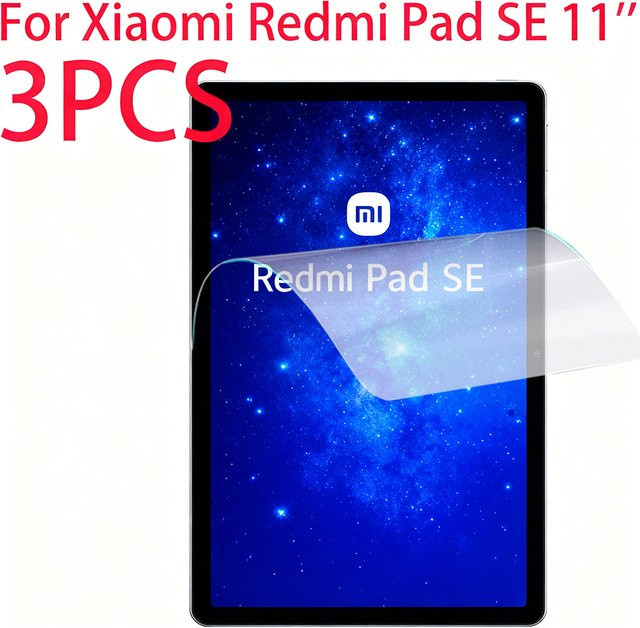3er-Set PET Weichfolie Display Schutzfilm für Xiaomi Redmi Pad SE 11 Zoll 2023, Transparent - Bild 1