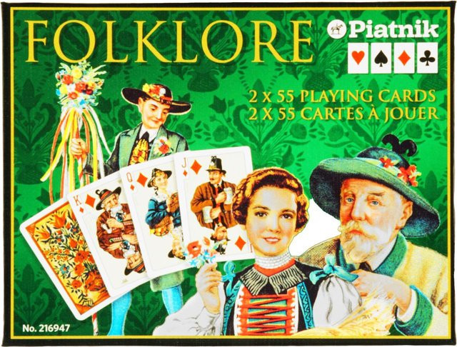 Piatnik Lux Folklore Spielkarten, Bunt / Mehrfarbig, Kunststoff - Bild 1