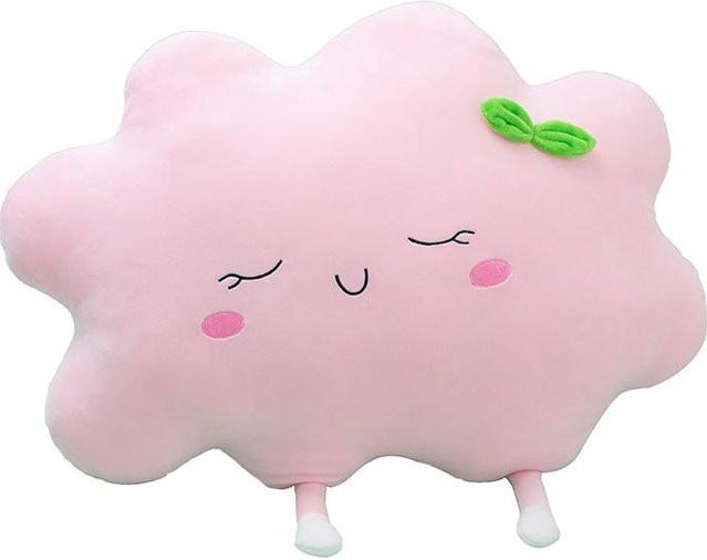 Yiran toy Squishy Sonne und Wolke Plüschkissen in Pink, ultra weiches Himmelkissen aus Polyester, Breite: 60 cm - Bild 1