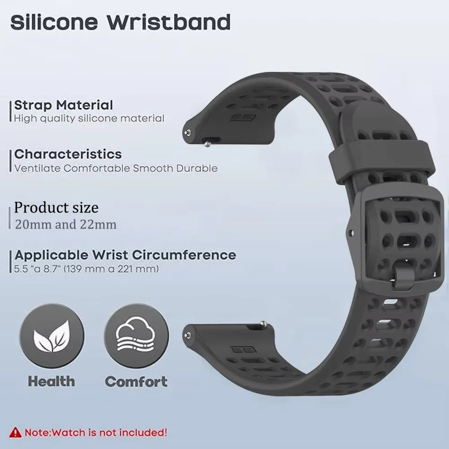 Amazfit Uhrenarmband Silikon, Unisex, 20 mm, 22 mm - Bild 2
