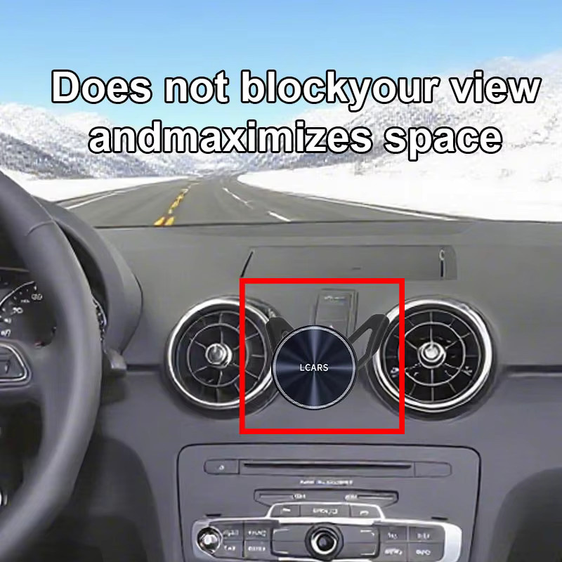 Magnetischer Handyhalter und Navigationshalterung für Audi A1 Modelle 2010-2019, schwarz, drehbar und fahrzeugmontiert - Bild 2