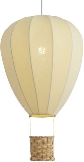 QAZQA Kinder-Pendelleuchte in Beige im Heißluftballon-Design aus Korbgeflecht und Stoff für dein Kinderzimmer - Bild 1