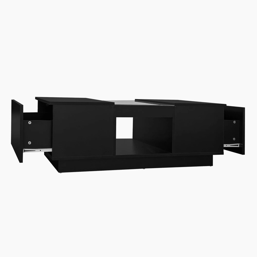 okwish Couchtisch mit LED App-Steuerung und 2 Schubladen in Schwarz, B/T/H: 100 x 50 x 35,5 cm - Bild 2