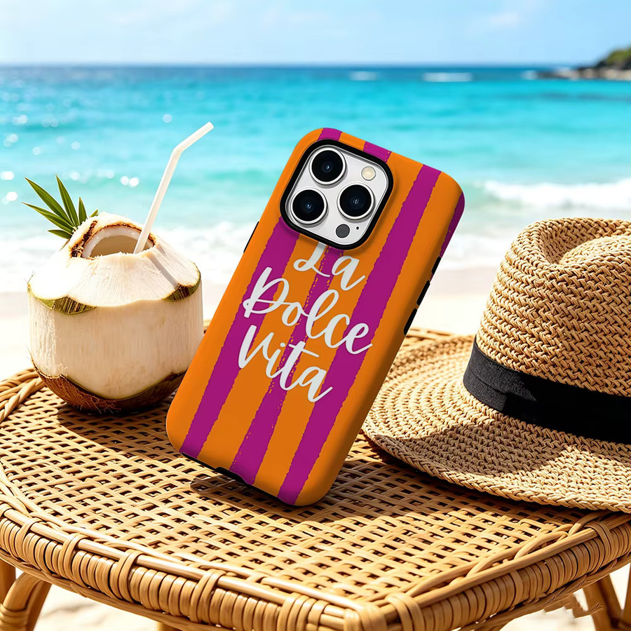CaseChic Dolce Vita Charm Cover Matte Bumper Hülle mit MagSafe für iPhone 17 16 15 14 Plus Pro Max Stoßfestes Hardcase in Multicolour - Bild 3