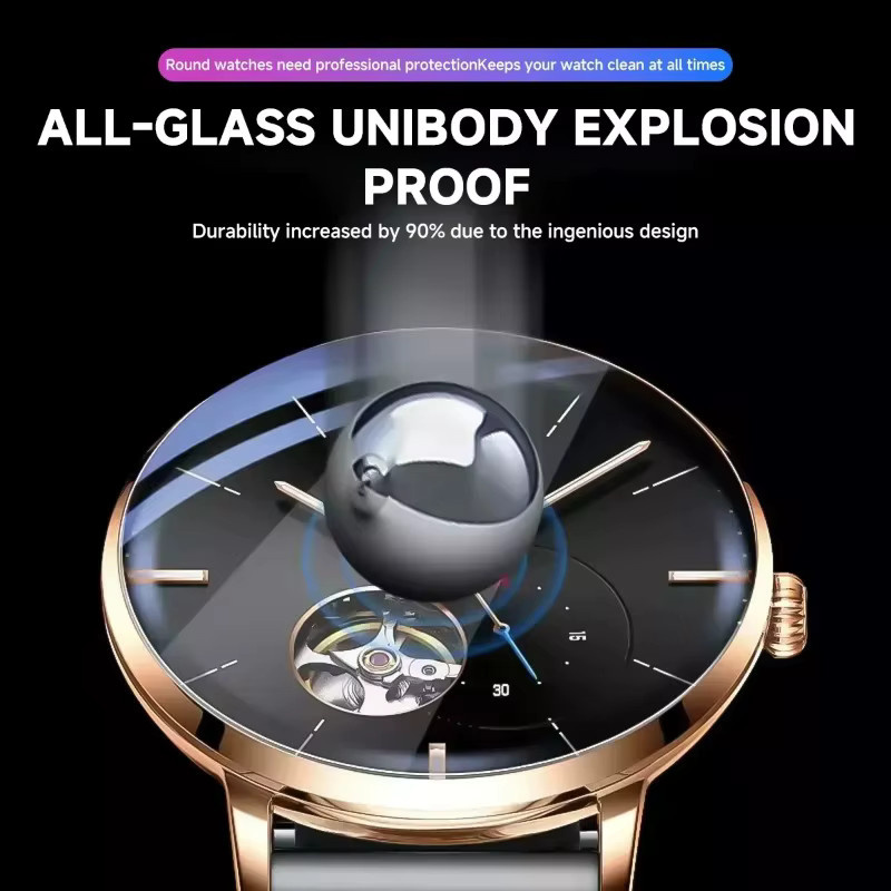 CAOWTAN Smartwatch Screen Protector Glas, transparent, Unisex - Bild 3