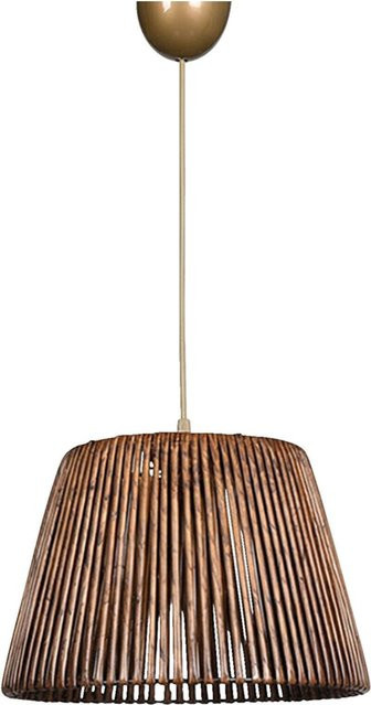 Opviq Pendelleuchte in Braun aus Kunststoff und Metall mit E27 Fassung, B/H/T: 30 x 70 x 30 cm - Bild 1