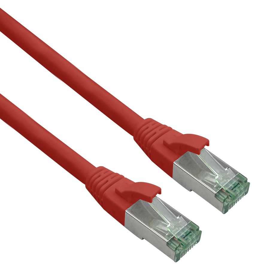 Herweck Helos Patch-Kabel Cat7 S/FTP RJ-45 auf RJ-45 Rot, Länge: 30 m - Bild 1