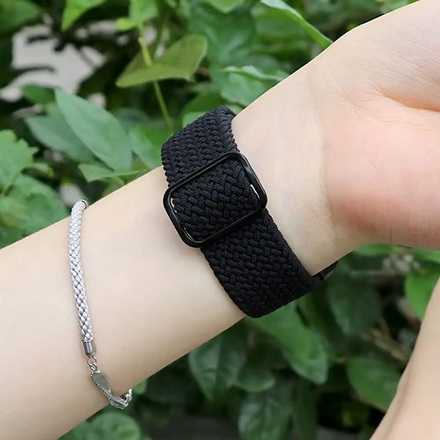 I LOVE LUO Uhrenarmband, Textil/NATO, Schwarz, Unisex - Bild 3