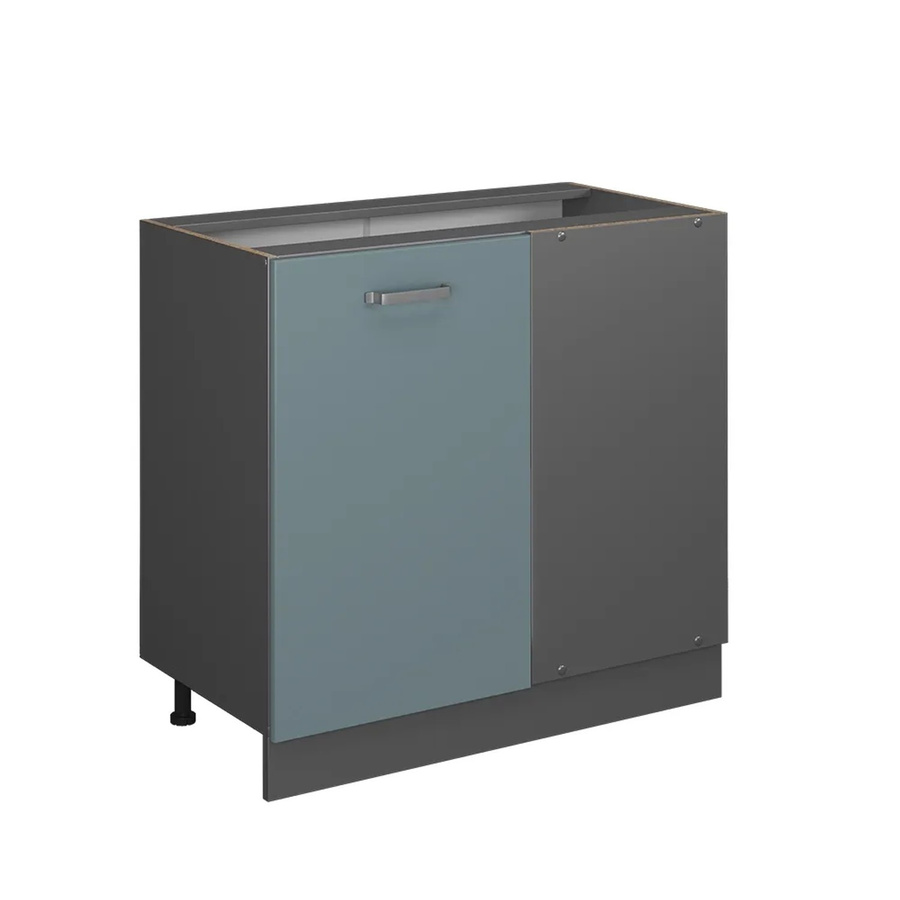 Vicco Eckunterschrank R-Line Solid Küchenschrank in Anthrazit Blau Grau matt, Höhe: 86 cm - Bild 3