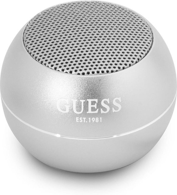 Tragbarer Bluetooth-Lautsprecher von Guess in Silber mit 3W Leistung - Bild 1