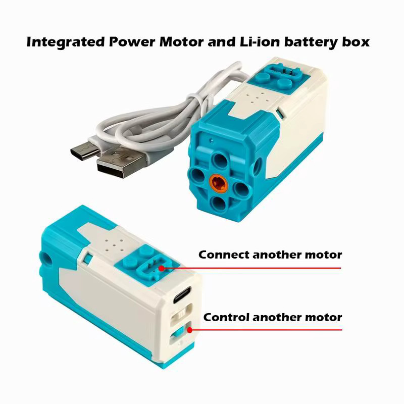 wishiot MOC Power Box Set L Motor Upgrade, wiederaufladbare Bausteine - Bild 2