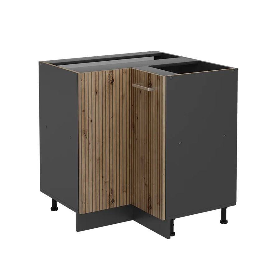 Vicco Eckunterschrank R-Line Küchenschrank in Artisan-Eiche und Anthrazit ohne Arbeitsplatte, B/T/H: 75,6 x 46,0 x 81,6 cm - Bild 2