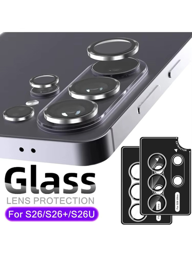 Metall-Kameraschutzkappe für Samsung S26 Ultra Plus mit gehärtetem Glas und AR AF Beschichtung in Silber und Transparent - Bild 6