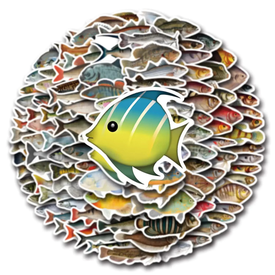 GOGOTU Fisch Graffiti Aufkleber, 110-teiliges Set - Bild 2