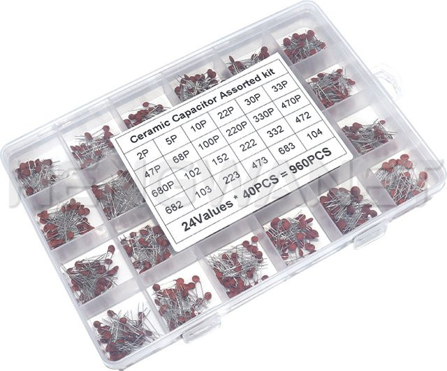 HENGWANET Keramik-Kondensator-Set Elektronische Komponenten Kondensator-Sortiment für DIY und IC-Proben - Bild 1
