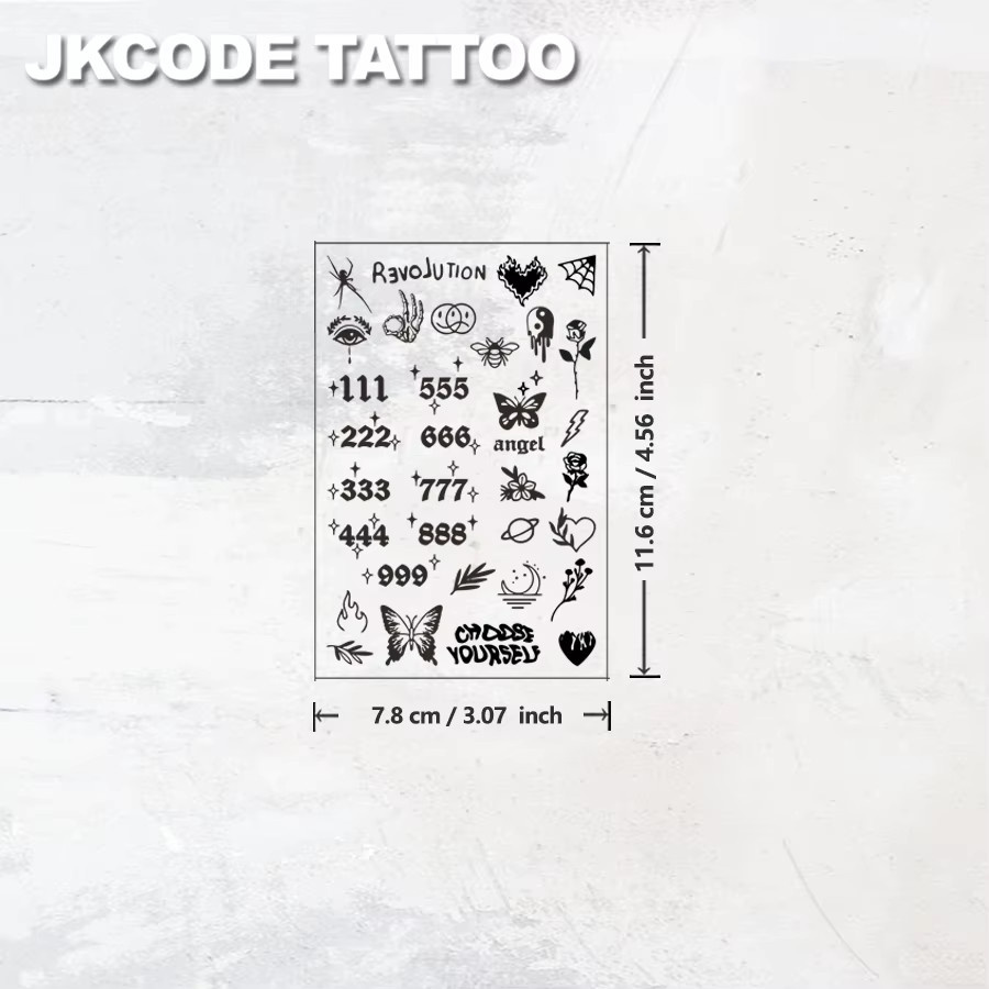 JKCODE TATTOO Temporäre Tattoos, Unisex - Bild 4