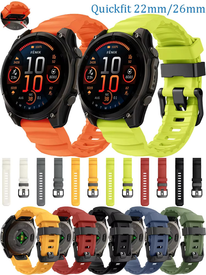 Garmin Uhrenarmband Silikon, 22/26mm, Unisex - Bild 5