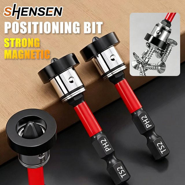 SHENSEN S2 Stahl Magnetische Positionierungs-Schraubendreher-Bits für Trockenbau und Gipskarton, Sechskant-Selbstschneidende Bits - Bild 1