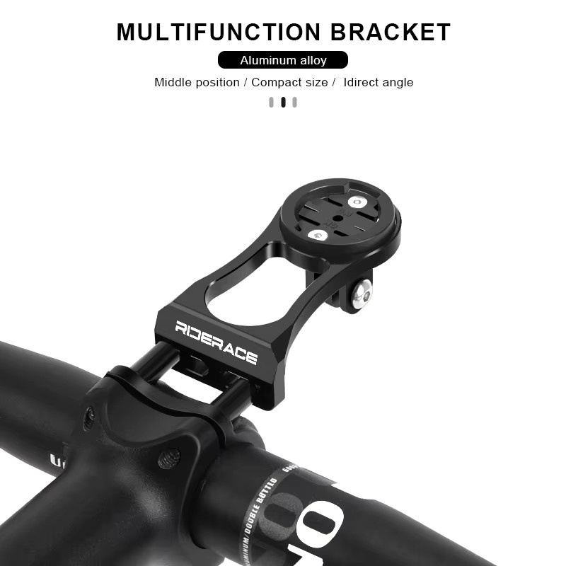 RIDERACE Fahrradcomputerhalterung für Garmin Edge, Bryton und CatEye in Schwarz - Bild 2
