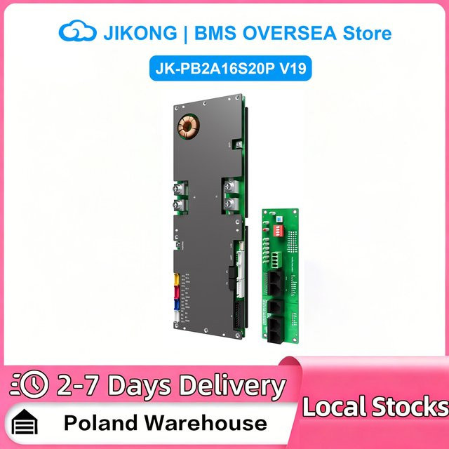 Jikong JK Inverter BMS V19 JK-PB2A16S20P mit 200A Aktivem Balancer 2A für LiFePo4 Li-Ion LTO Batterien 16S 24V 48V 72V - Bild 1