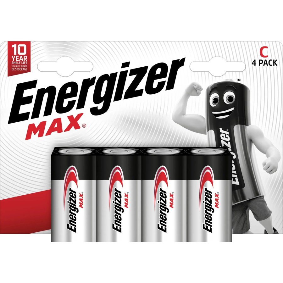 Energizer Alkaline Batterie Max C in Rot, 4 Stück - Bild 2