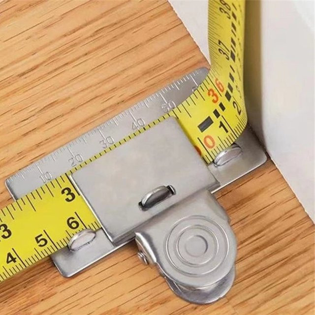 Mini-Metall-Maßband-Clip-Halter in Silber für präzises Messen und Lokalisieren bei der Holzbearbeitung - Bild 1