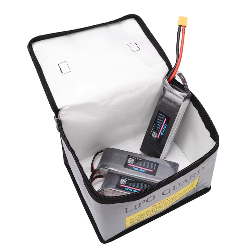 Creapart Lipo-Akku-Sicherheitstasche, feuerfeste und explosionsgeschützte Aufbewahrungstasche für RC-Drohnenbatterien, H x B x T: 165 x 145 x 215 mm - Bild 4