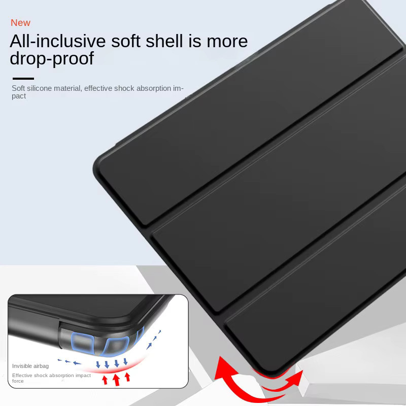 Magnetische Trifold Schutzhülle für OnePlus Pad Go 2 und OPPO Pad Air5 12,1 Zoll, PU und TPU Case, Blau - Bild 5
